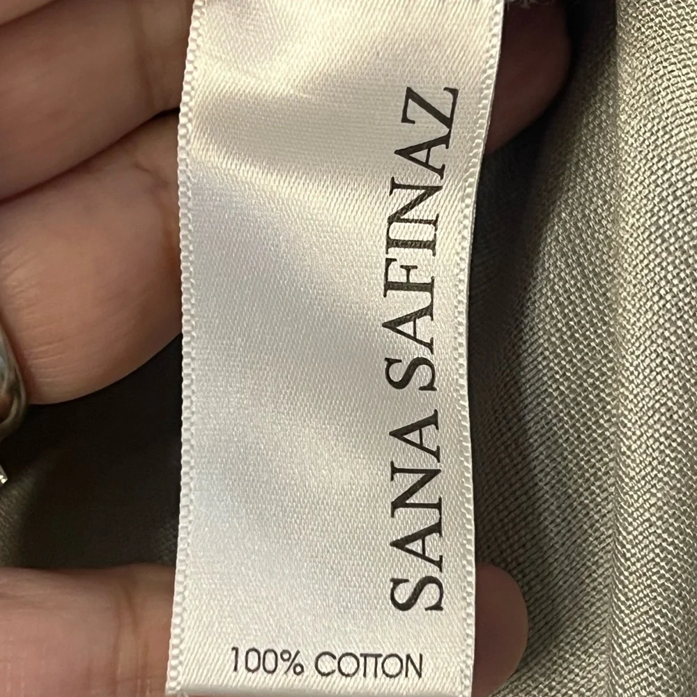 Sana Safinaz Embroidered Tunic Floral Gray Pink 3/4 Sleeves SZ S EUC - Picture 4 of 7